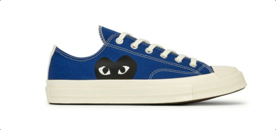Comme Des Garçons Play Cdg Play X Converse Unisex Chuck Taylor All Star Peek-a-boo Low-top Trainers In Blue