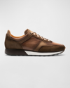 Magnanni Men's Arco Mix-leather Trainer Sneakers In Taupe