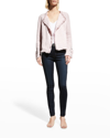 Nic + Zoe Knit Open-front Jacket W/ Fringe Trim In Bul