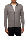 Robert Graham Baldini Double-knit Zip-up Top In Grey