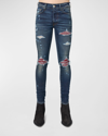 Amiri Mens Deep Classic Indigo Mx1 Slim-fit Slim Stretch-denim Jeans 32 In Deep Class
