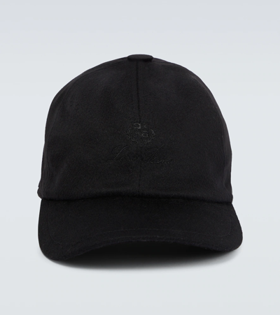 Loro Piana Storm System® Waterproof Cashmere Baseball Cap In Noir