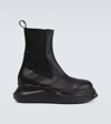 RICK OWENS DRKSHDW BEATLE ABSTRACT FAUX LEATHER BOOTS