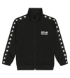 Golden Goose Boy's Zipped Star-printed Track Jacket In Black/white