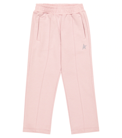 Golden Goose Kids' Printed Cotton-blend Sweatpants In Pink