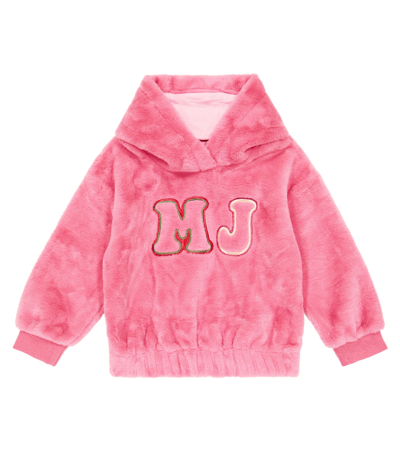 Marc Jacobs Kids' Faux Fur Hoodie In Pink