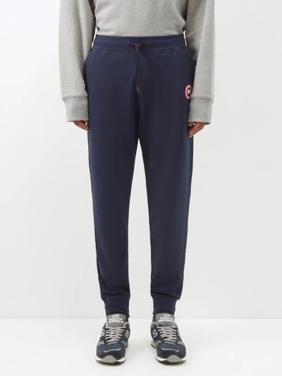 Canada Goose Huron Organic-cotton Jersey Track Pants In Navy