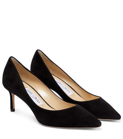 Jimmy Choo 85mm Love Pointed-toe Suede Pumps In Black