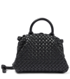 Bottega Veneta Mini Intrecciato Napa Top-handle Bag In 8425 Black-gold