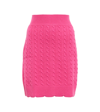 Patou Cable-knit Merino Wool Mini Skirt In Fuschia