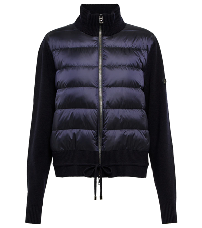 Bogner Lorelei Wool And Quilted Down Mid-layer Jacket In Black