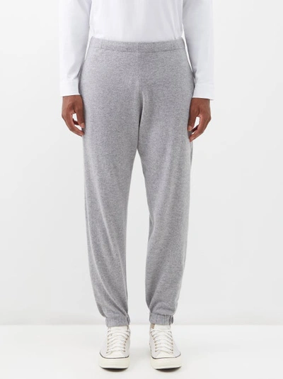 Ghiaia Cashmere Elasticated-waist Cashmere Track Pants In Grey