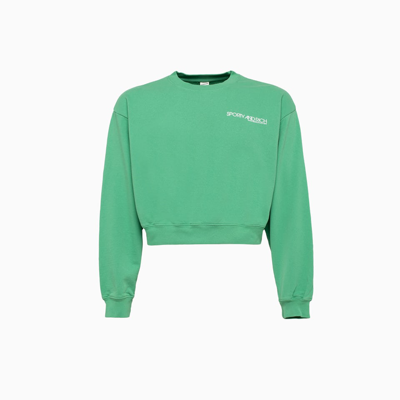 Sporty &amp; Rich Sporty And Rich Disco Cropped Sweatshirt In Green