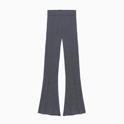 Remain Birger Christensen Omly Ribbed Stretch-knit Leggings In Asphalt