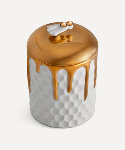 L'objet Bee Candle In White/gold