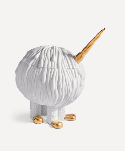 L'objet Haas Mojave Palm Unicorn Four-wick Candle 1150g In White/gold