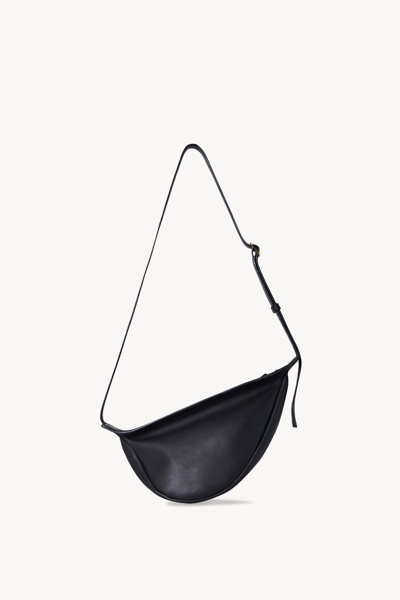 The Row Slouchy Banana Small Black Shoulder Bag In Black Pld
