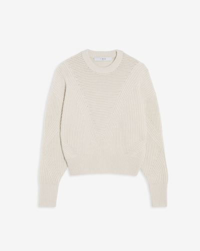 Iro Mona Round-neck Wool Sweater In Clear Beige