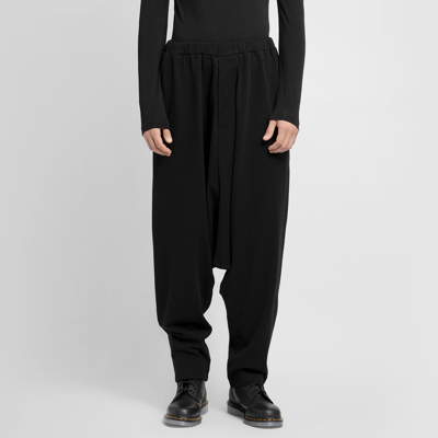 Yohji Yamamoto Drop-crotch Trousers In Black