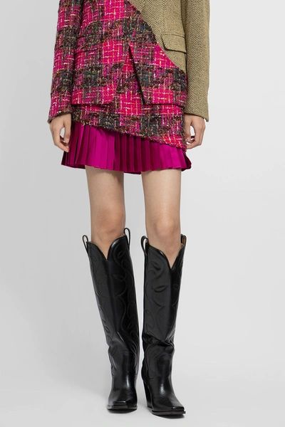 Andersson Bell Boucle Pleated Skirt In Pink