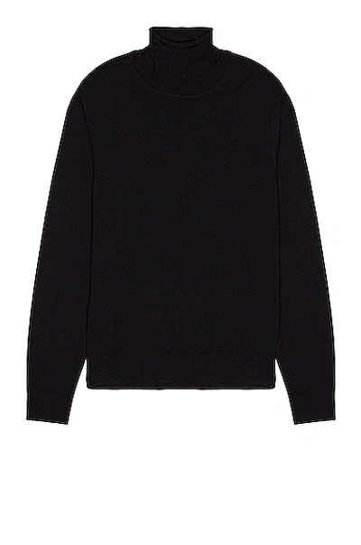 The Row Elam Slim-fit Wool Rollneck Sweater In Black