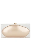 Cult Gaia Womens Brass Annika Structured Acrylic Clutch In Brass