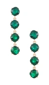 Ettika Four The Money Earrings In Emerald
