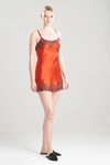 Josie Natori Natori Lolita Lace & Silk Chemise Nightgown In Burnt Amber