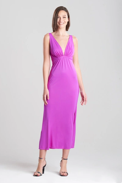 Natori Aphrodite Gown Dress In Magenta Purple