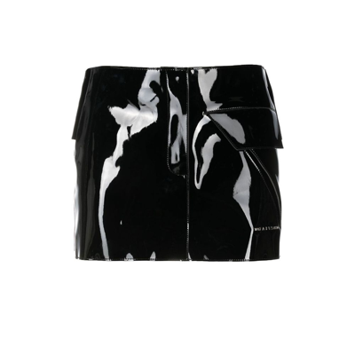 Alyx Embossed-logo Mini Skirt In Black
