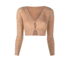JACQUEMUS BROWN LE CARDIGAN ALZOU CROPPED CARDIGAN,213KN203236018037560