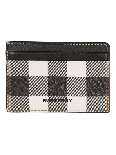 Burberry Logo Detail Check Card Holder