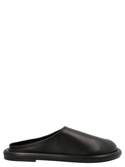 Jw Anderson Bumper-tube Leather Slippers In Black