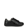 GUCCI KIDS GG ACE BLACK LEATHER SNEAKERS