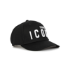 DSQUARED2 KIDS ICON BLACK COTTON-TWILL CAP