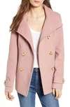 Thread & Supply Double Breasted Peacoat In Blush