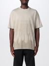 Vision Of Super London Fog T-shirt With Corrosive Flames In Grey