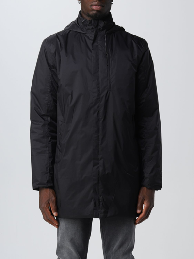 Rains Long-sleeve Drawstring-hood Raincoat In Black