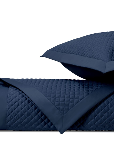 Home Treasures Diamond 3-piece Quilted Coverlet Set In Navy Blue