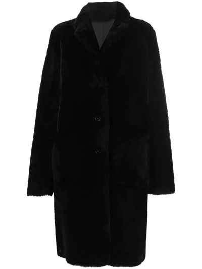 Joseph Shearling Brittany Polar Coat In Schwarz