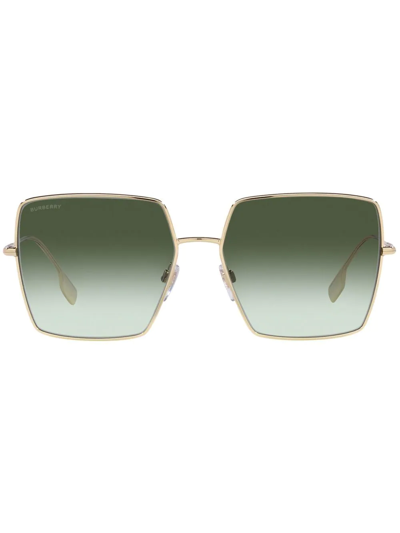 Burberry Eyewear Daphne Square-frame Sunglasses In Gold