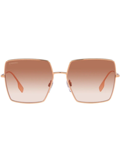 Burberry Eyewear Be3133 Rose Gold Sunglasses In Rosa