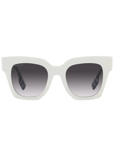 Burberry Eyewear Kitty Square-frame Sunglasses In White