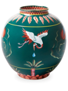 LA DOUBLEJ STORK PRINTED BUBBLE VASE