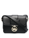 Longchamp Logo-plaque Cross Body Bag In Black