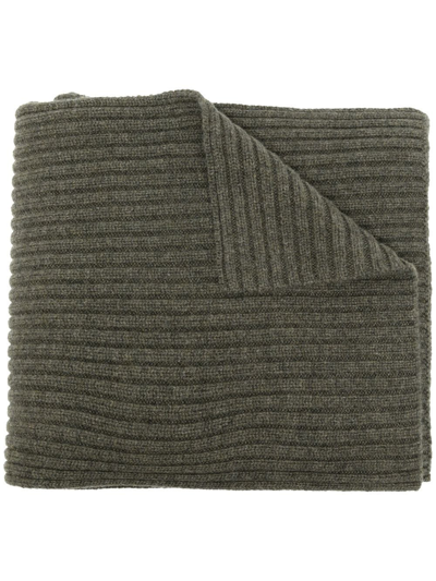 N•peal Chunky Rib-knit Scarf In Green