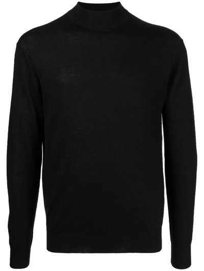 N•peal Funnel-neck Jumper In Black