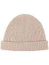 N•PEAL CHUNKY RIBBED-KNIT BEANIE