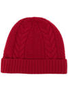 N•PEAL CABLE-KNIT CASHMERE BEANIE