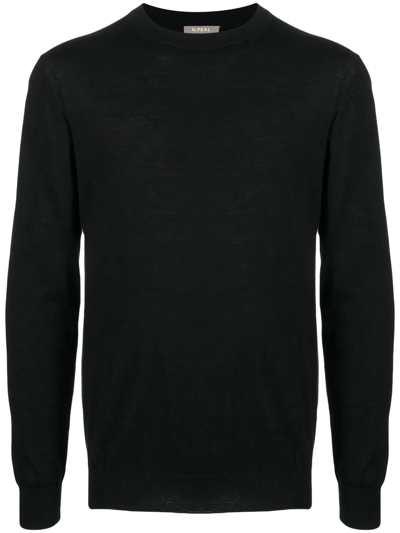 N•peal Crew Neck Cashmere Jumper In Black